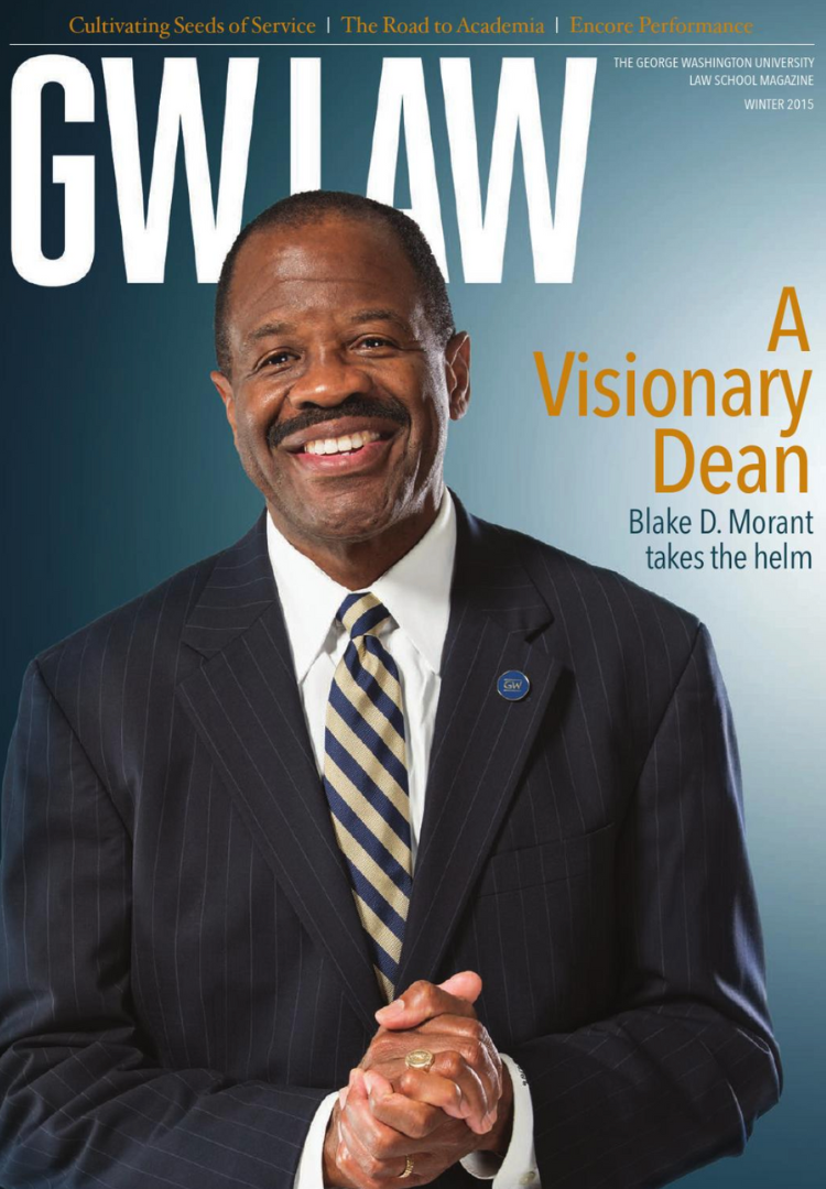 Winter 2015 GW Law Magazine front cover
