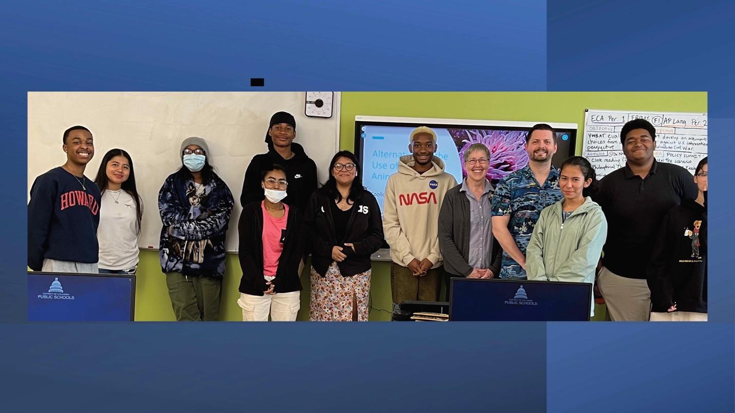 Coolidge High School students with Kathy Hessler