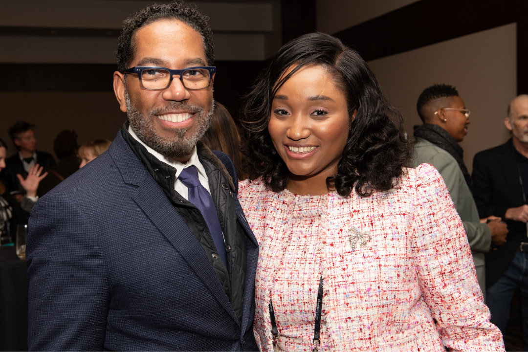 Provost Chris Bracey and a woman