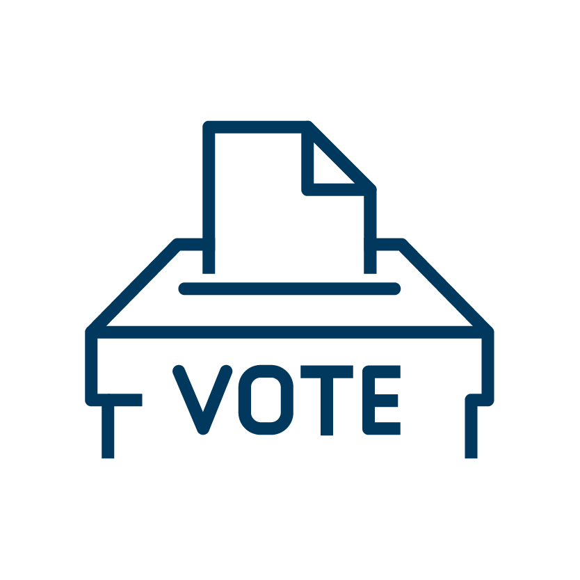 Voting ballot box icon