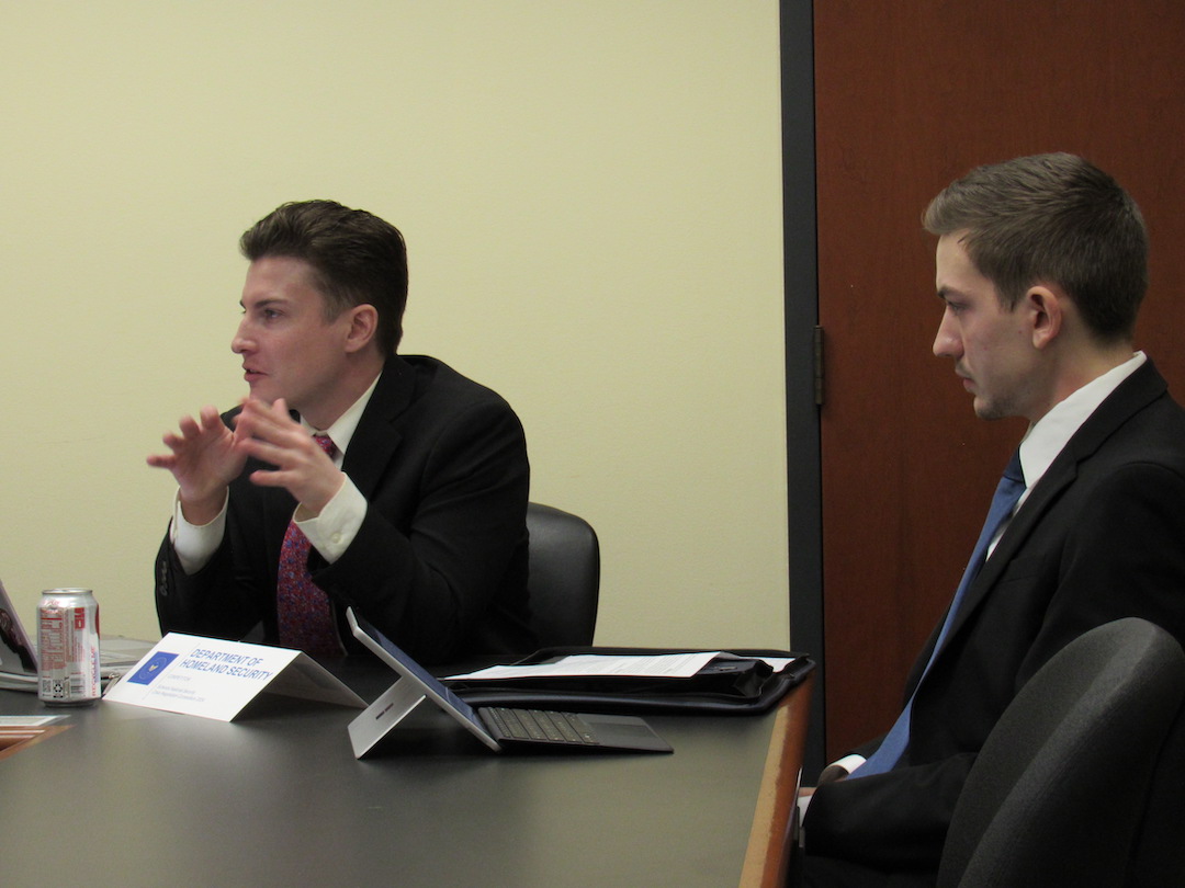 Schenck Competition Austin Yanoti and Sam Girioni sitting at a table