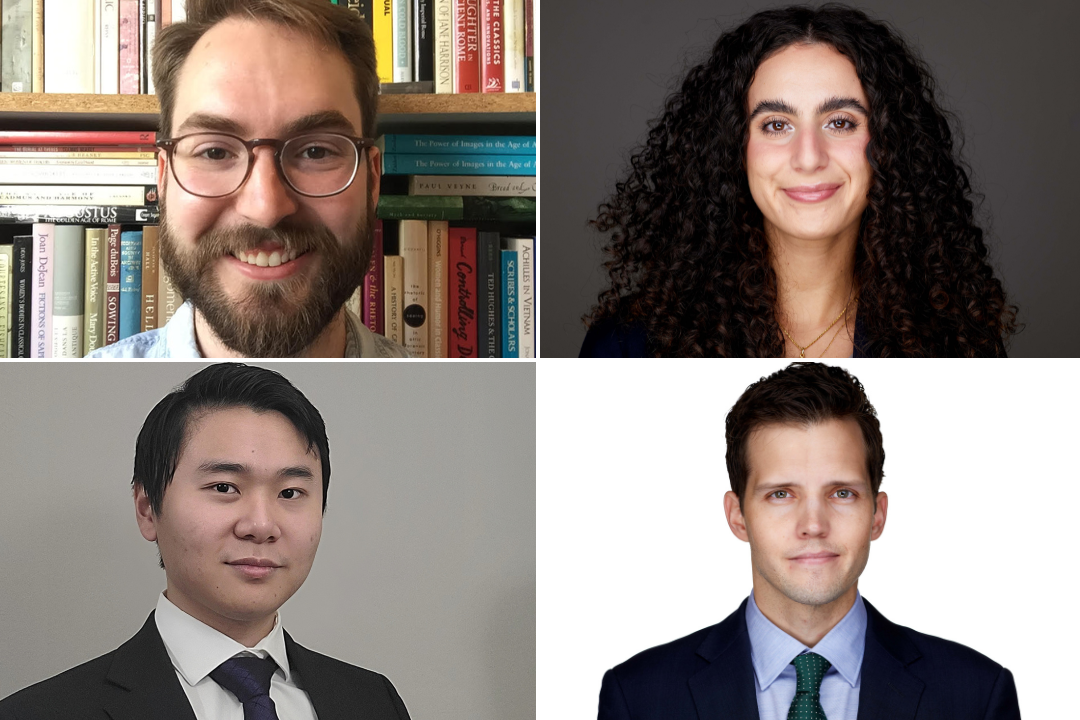 L to R: Ted Parker, Rachel Khoury, Zan Weng, and Brad Bainum