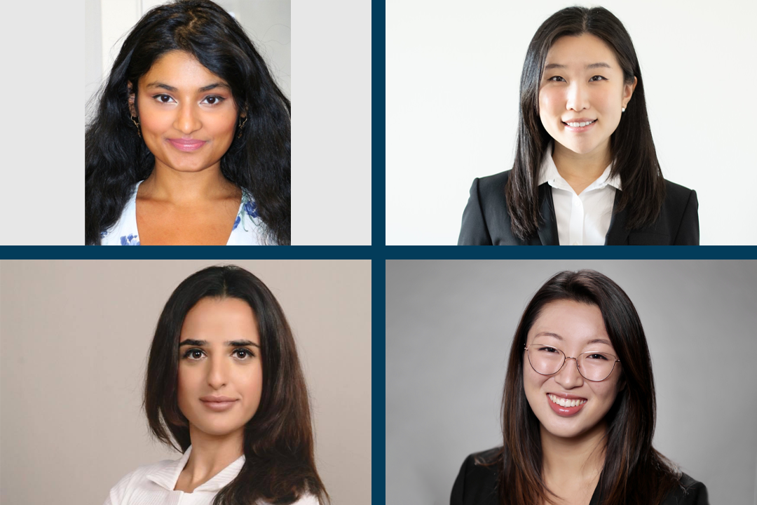 Akshara Anirjita (top left), Clare Choi (top right) , Kaitlin Lee (bottom left), and Hanadi Chidiac (bottom right)