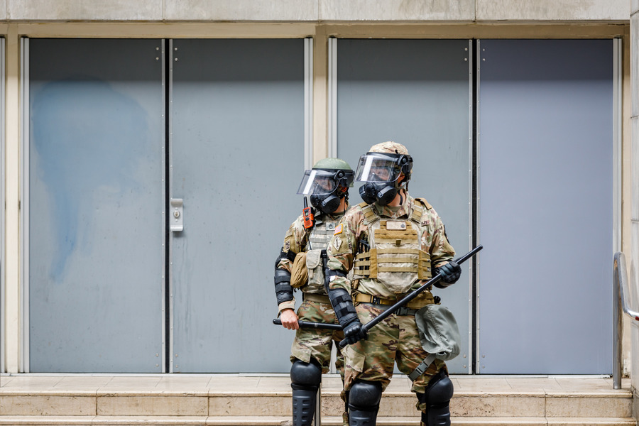 National guard officers in uniform 