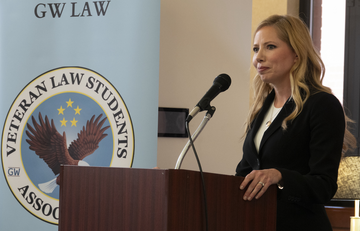 Tiffany M. Wagner speaking at the event