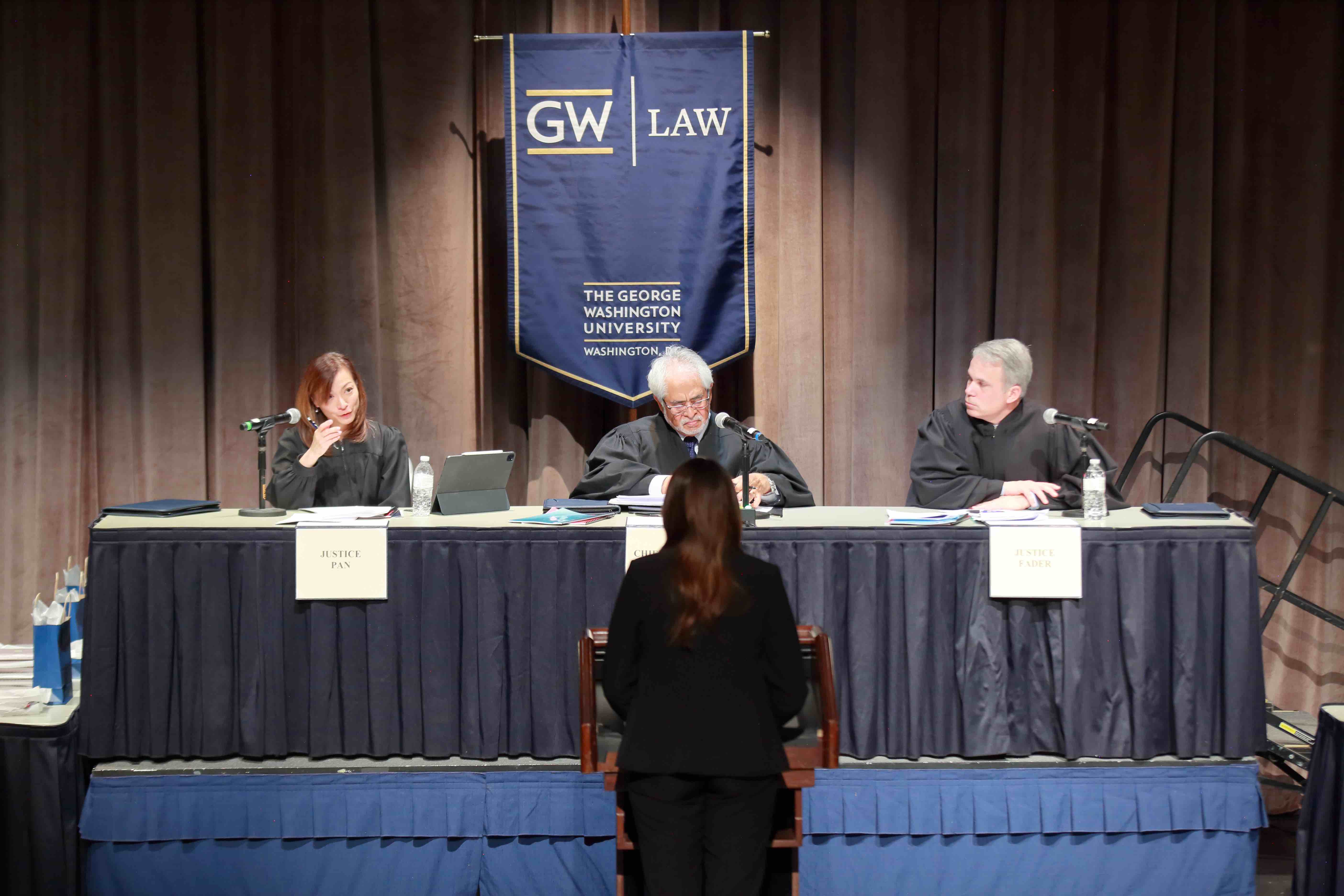 Van Vleck competition in Moot Court Room