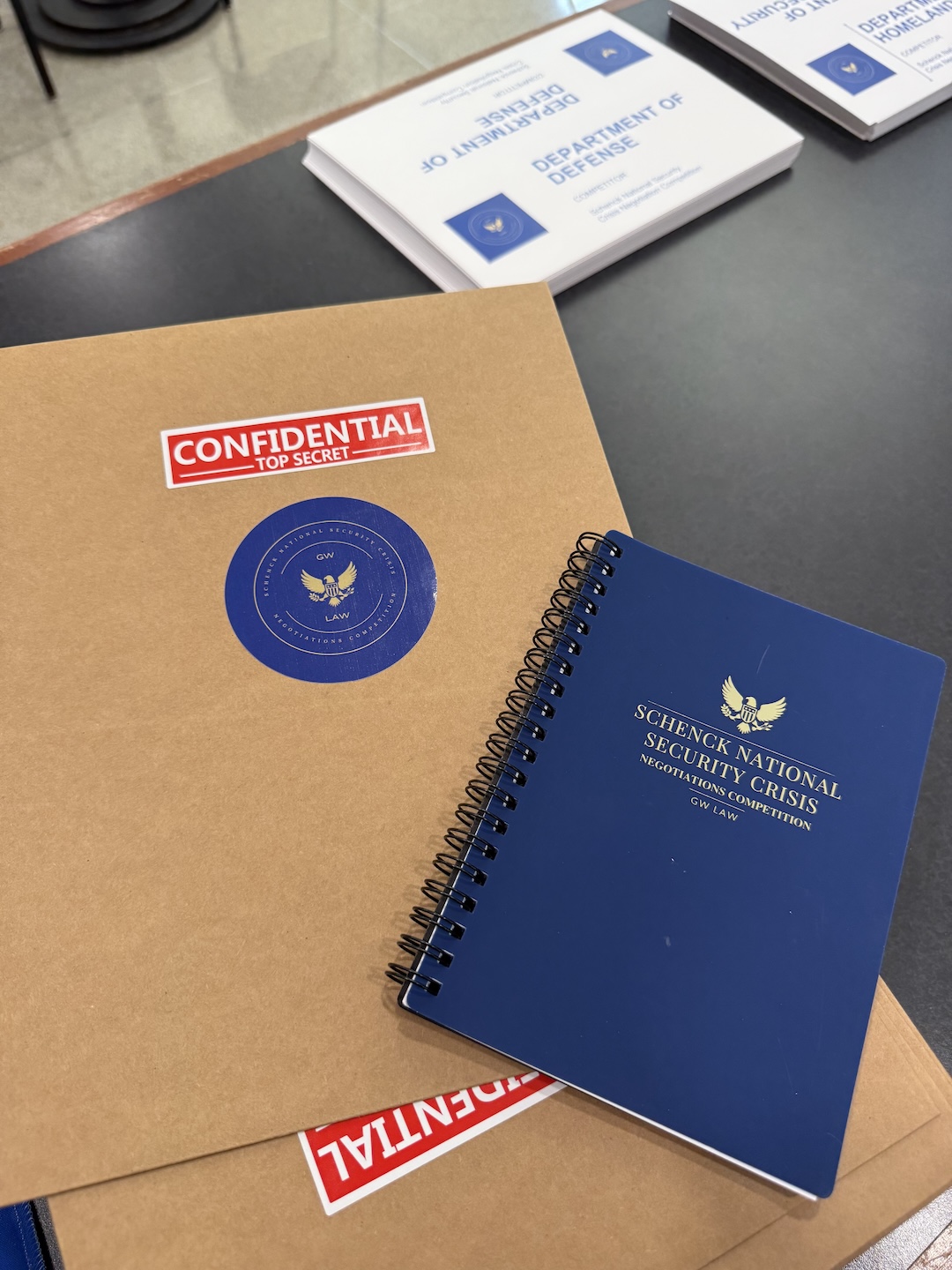 Schenck-2025-5 Folders and notebooks for the 2025 Schenck National Security Competition