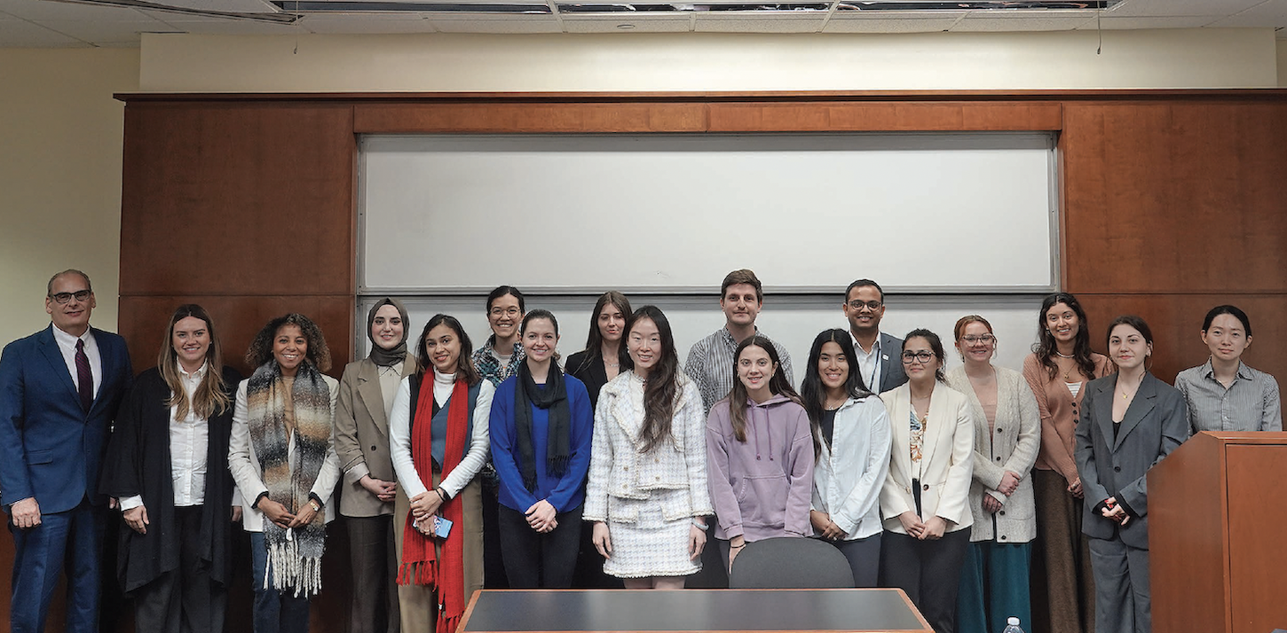 Assistant Dean Randall Abate with some of his 2025 environmental law students.
