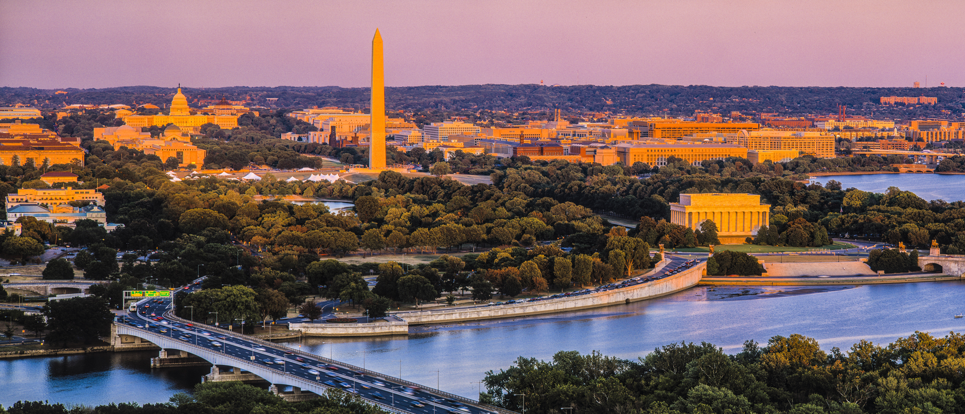 Aerial view of Washington, DC