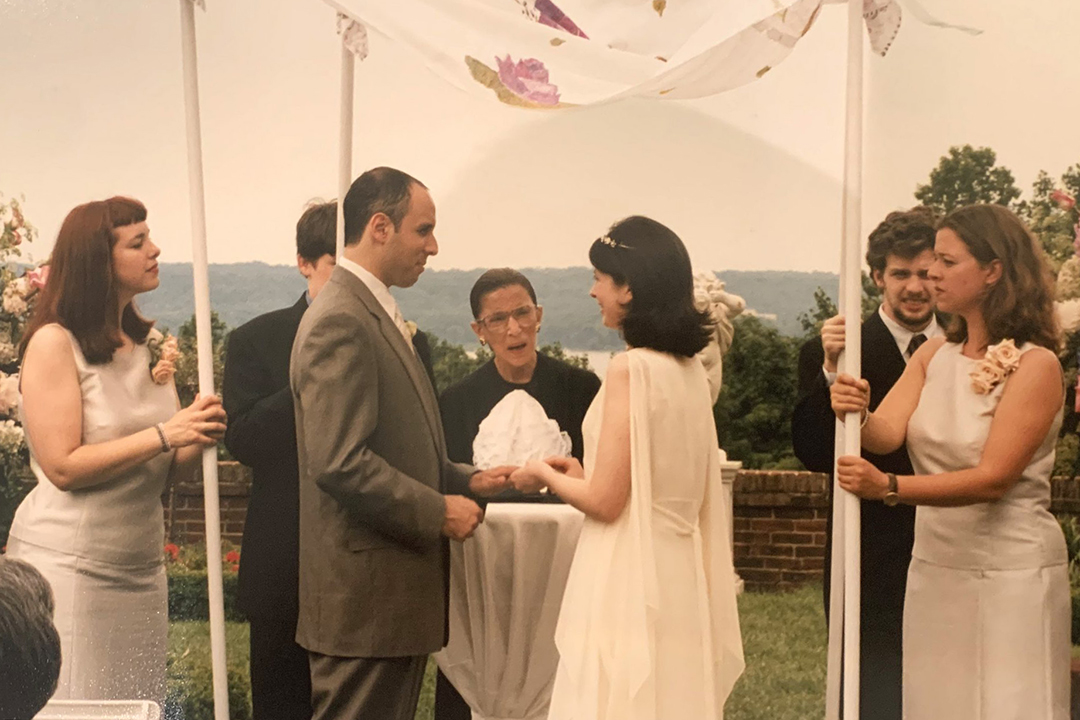 RBG Officiating the wedding of Paul Schiff Berman