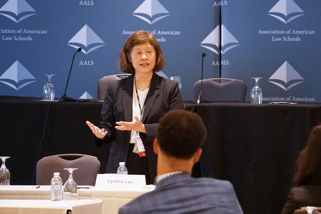 Professor Cynthia Lee presents at the AALS New Law School Teacher workshop.