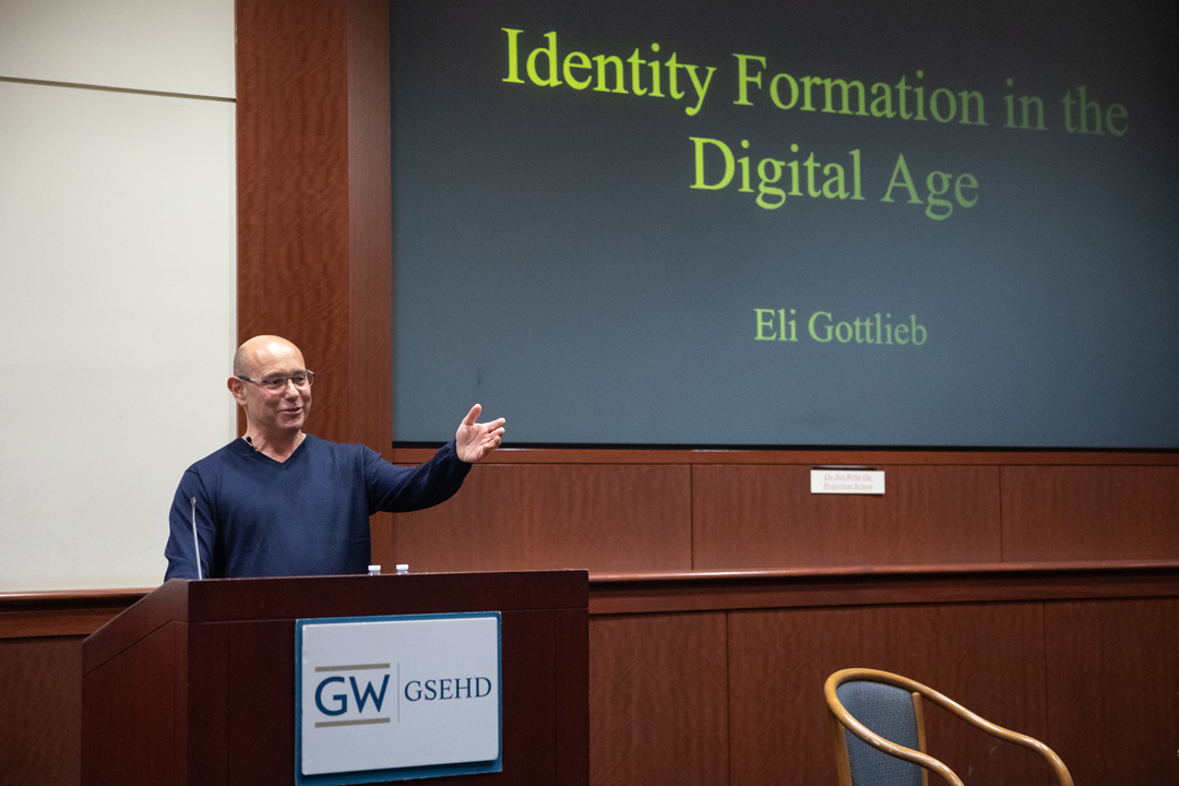 Author Eli Gottlieb speaking at GSEHD event