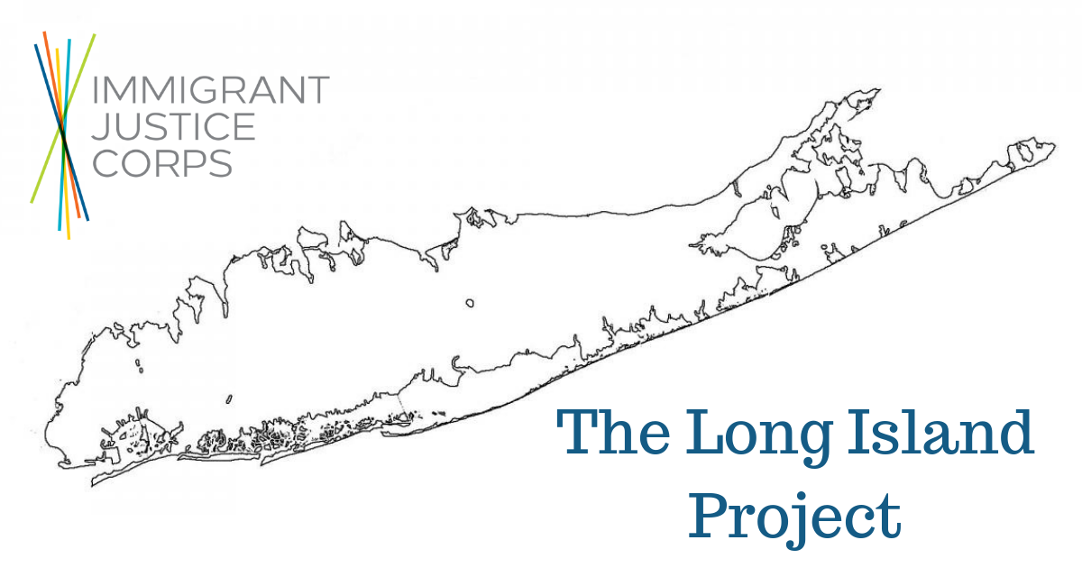Immigrant Justice Corps and the Long Island Project logo