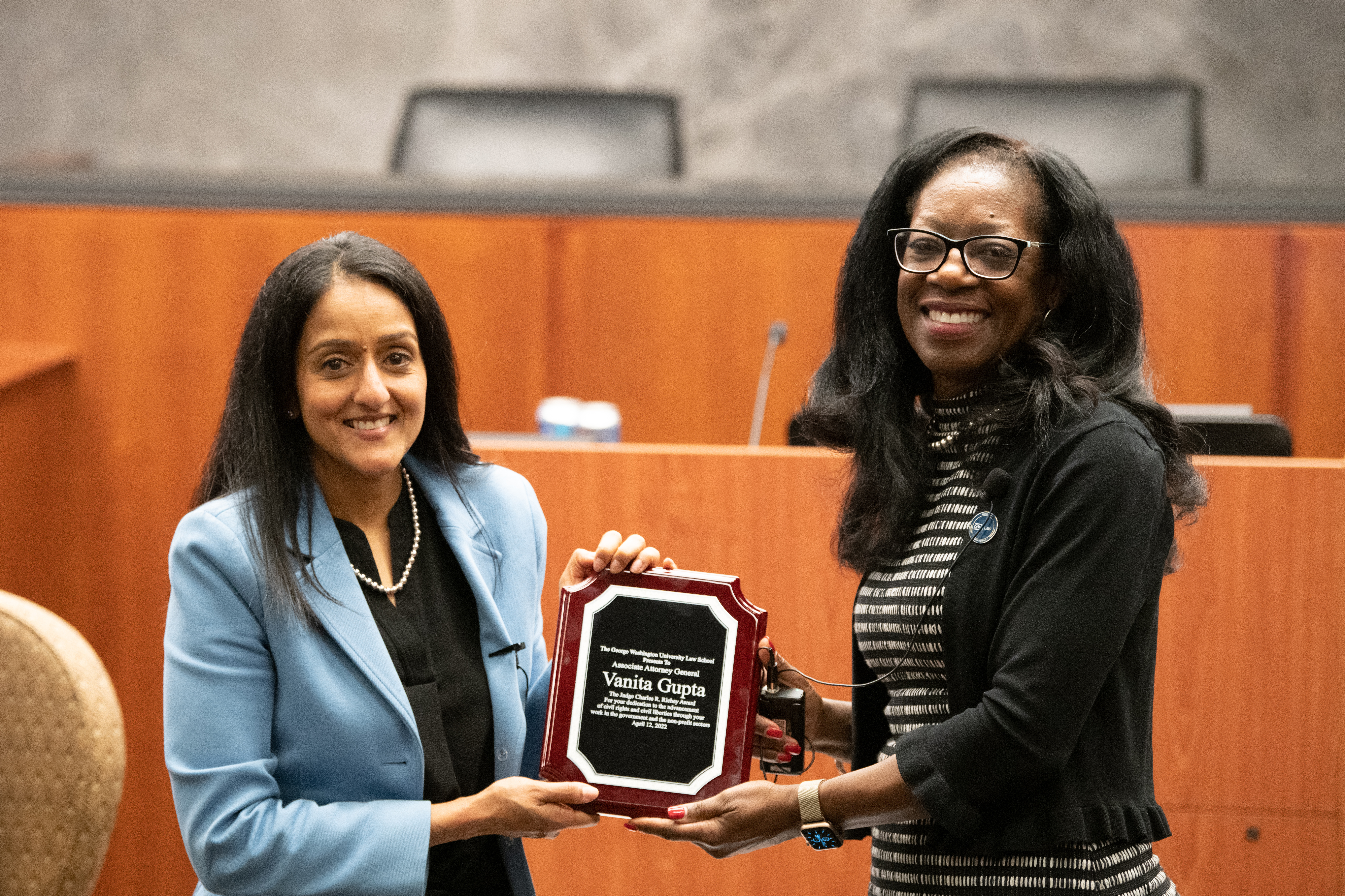 Vanita Gupta and Dean Matthew