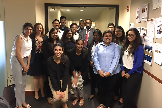 Judge Jasti Chelameswar with GW Law students