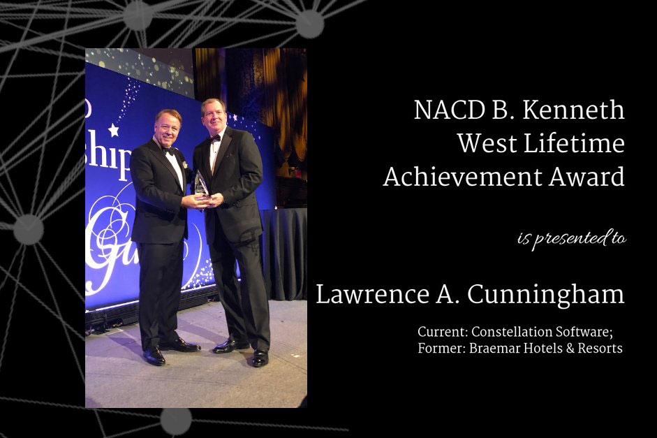 Lawrence Cunningham Accepting Award