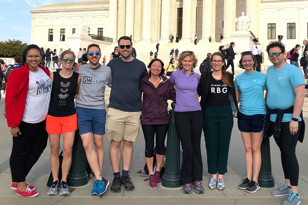 Students and Professors outside Supreme Court