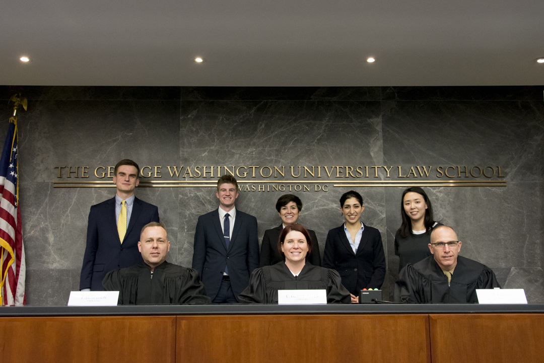 Students with judges