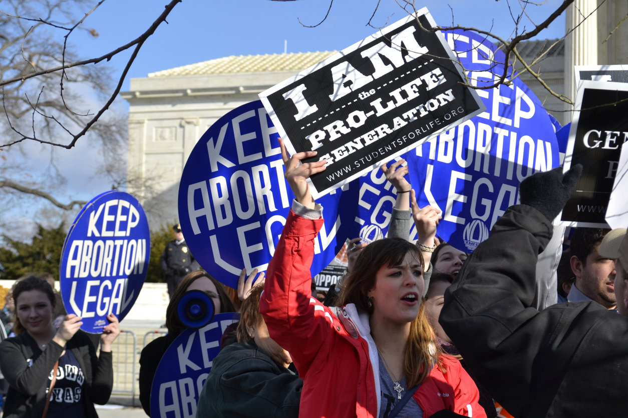 Protestors at the US Supreme Court 