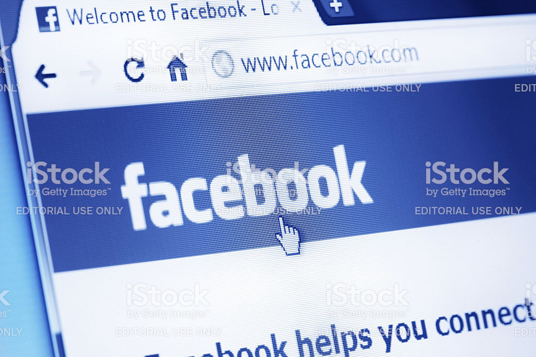 Image of a web browser showing the Facebook homepage