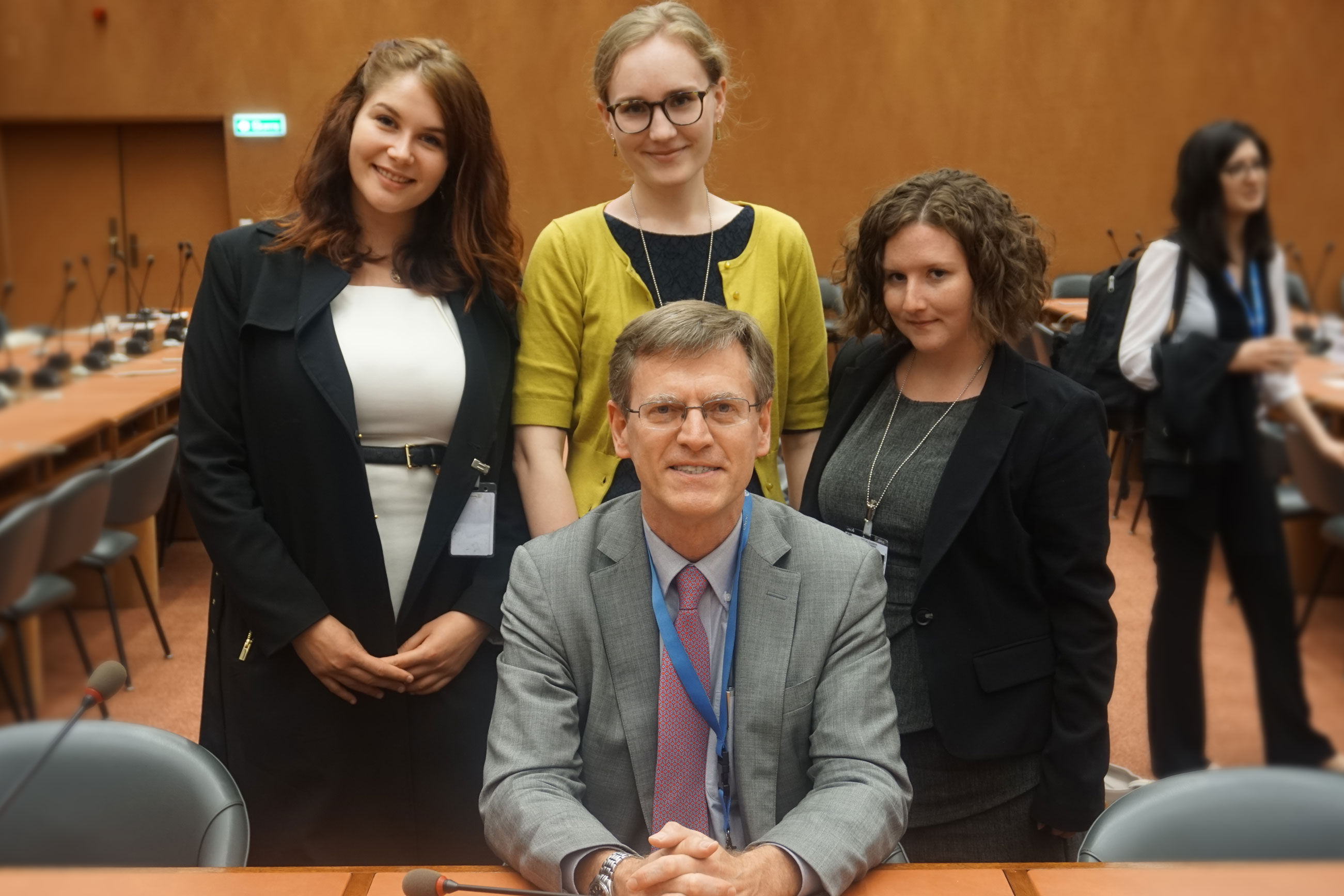 Fellows with Professor Sean Murphy at the International Law Commission.