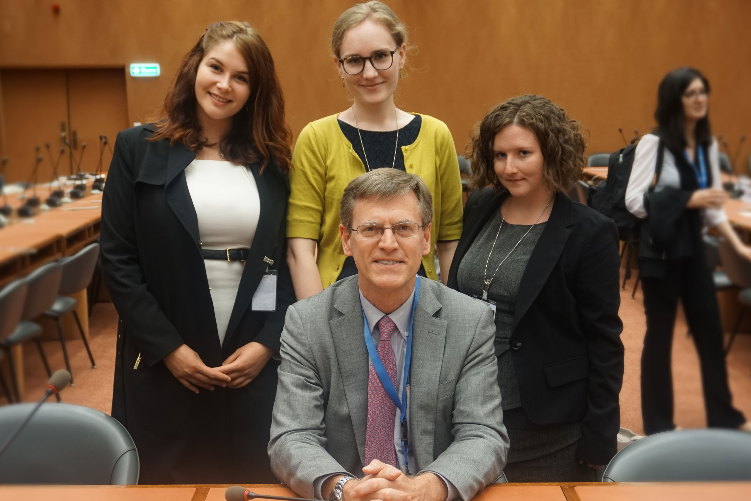 Fellows with Professor Sean Murphy at the International Law Commission.