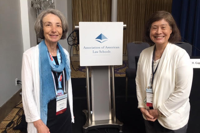 Professor Naomi R. Cahn and Cynthia Lee gather for a photo at AALS.