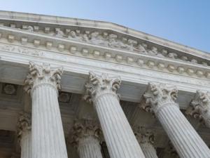 Facade and pillars of the Supreme Court building