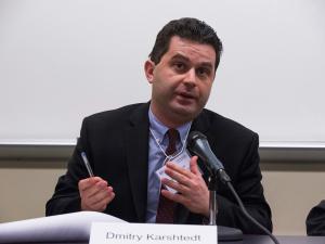 Dmitry Karshtedt speaking at conference