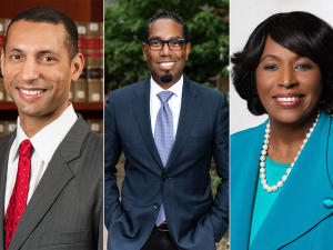 Portrait of Spencer A. Overton, Christopher A. Bracey, and Alfreda Robinson