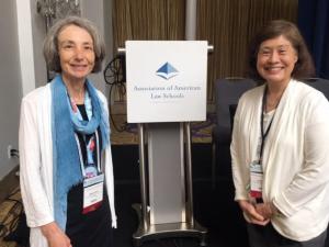 Professor Naomi R. Cahn and Cynthia Lee gather for a photo at AALS.