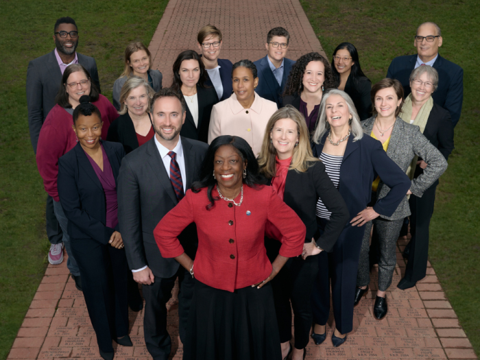 Dean Matthew with 2022-2023 new faculty members