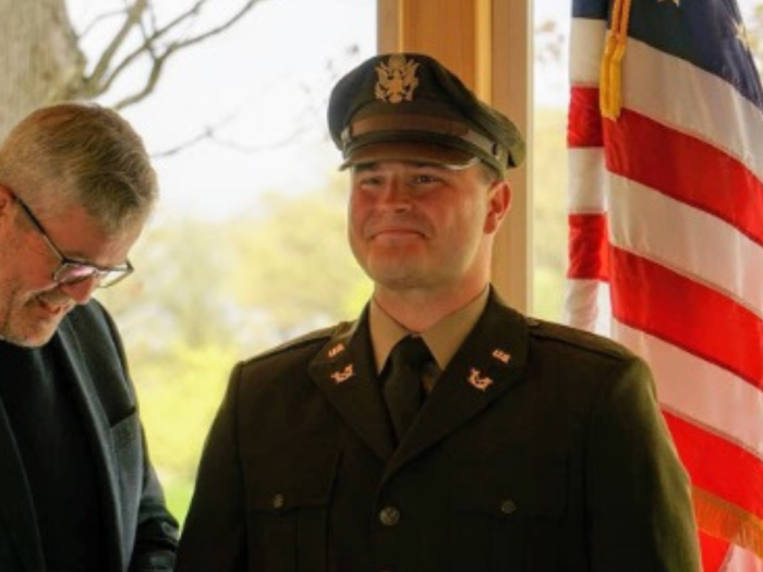 James Van Drie in military uniform