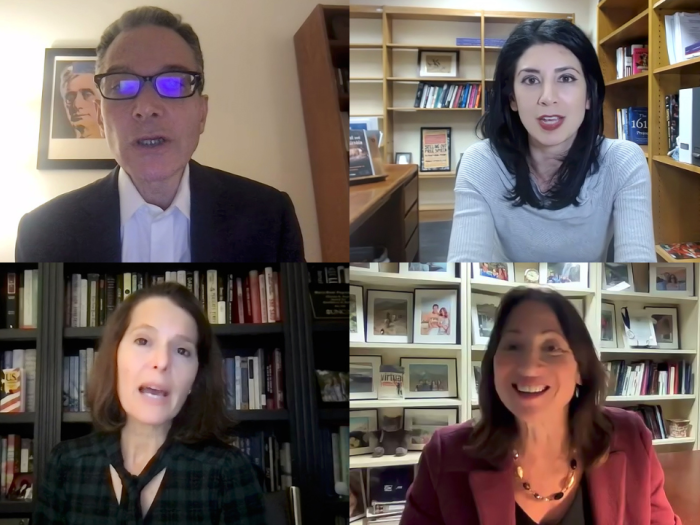Professor Jeff Rosen, Mary Anne Franks, Mary-Rose Papandrea, and Dawn Nunziato