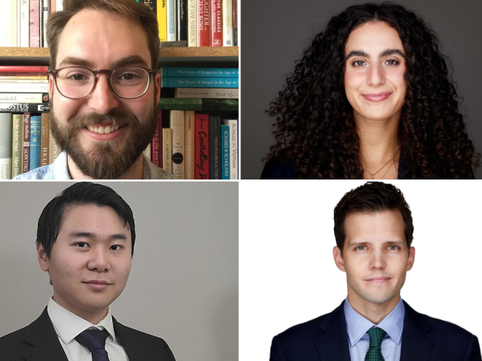 L to R: Ted Parker, Rachel Khoury, Zan Weng, and Brad Bainum