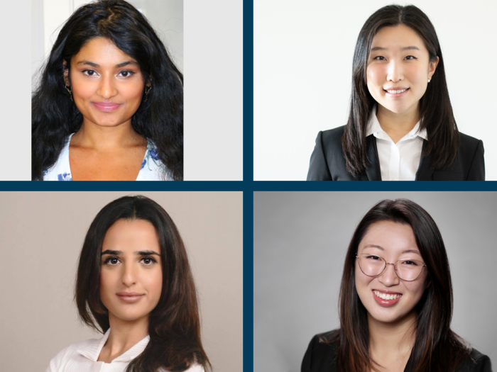 Akshara Anirjita (top left), Clare Choi (top right) , Kaitlin Lee (bottom left), and Hanadi Chidiac (bottom right)