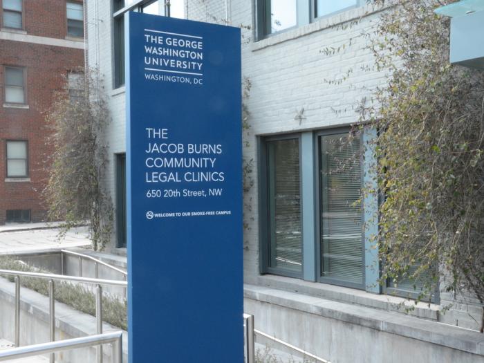 Jacob Burns Community Legal Clinics sign