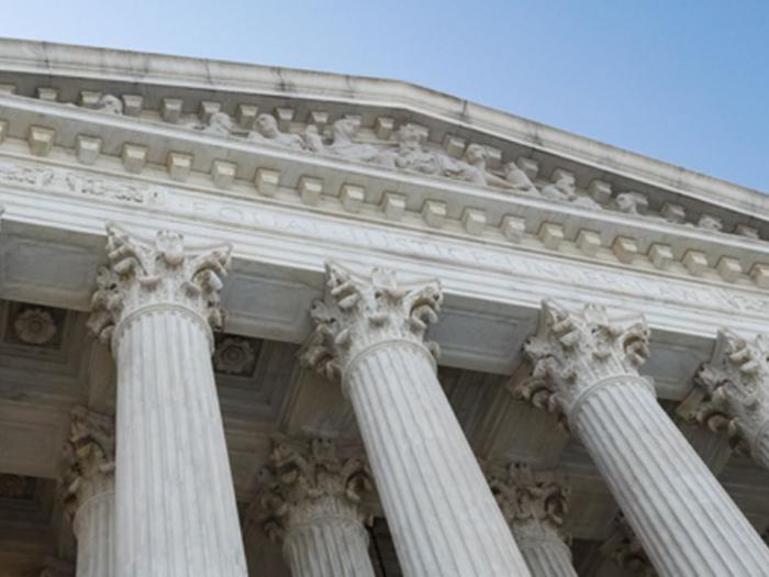 Facade and pillars of the Supreme Court building