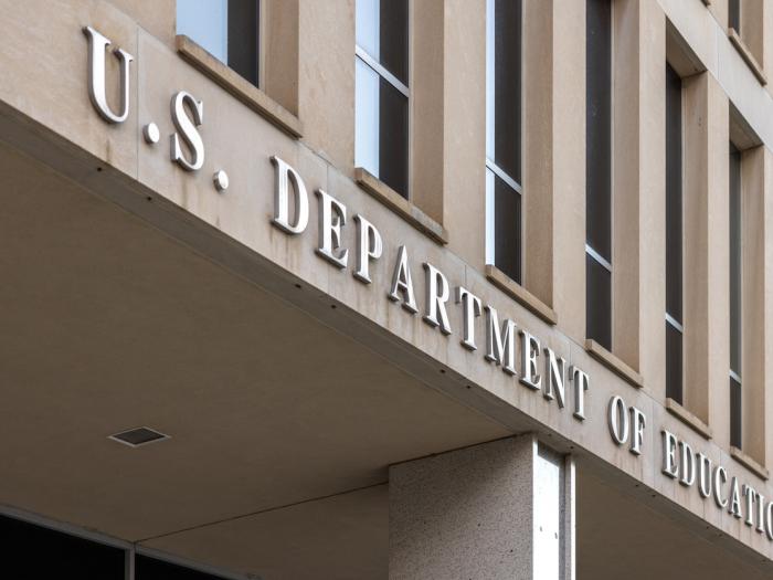 The outside of the U.S. Department of Education building