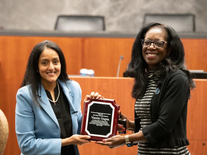 Vanita Gupta and Dean Matthew