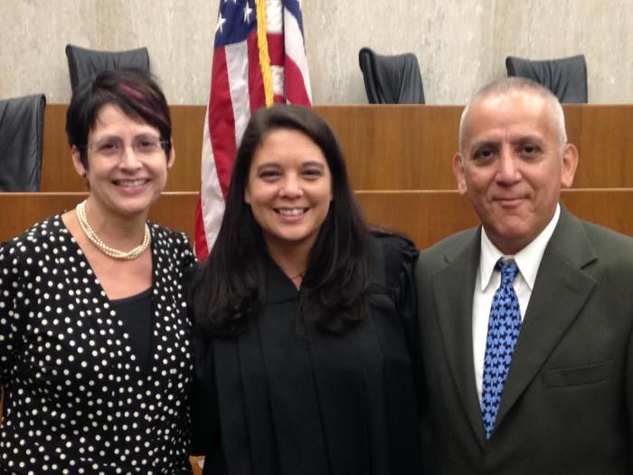 Judge Young and Alberto Benitez, Professor of Clinic Law and Immigration Clinic Director