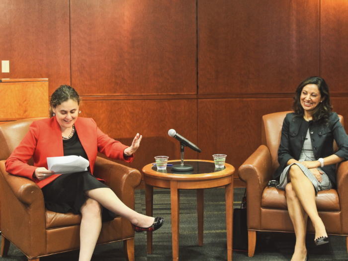 Dean Rosa Celorio and Nassim Fussell speaking