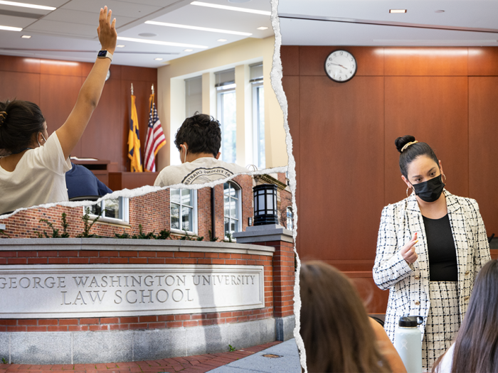 Students in the moot court room
