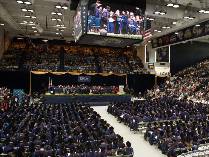 Photo of graduation ceremony at GW Law