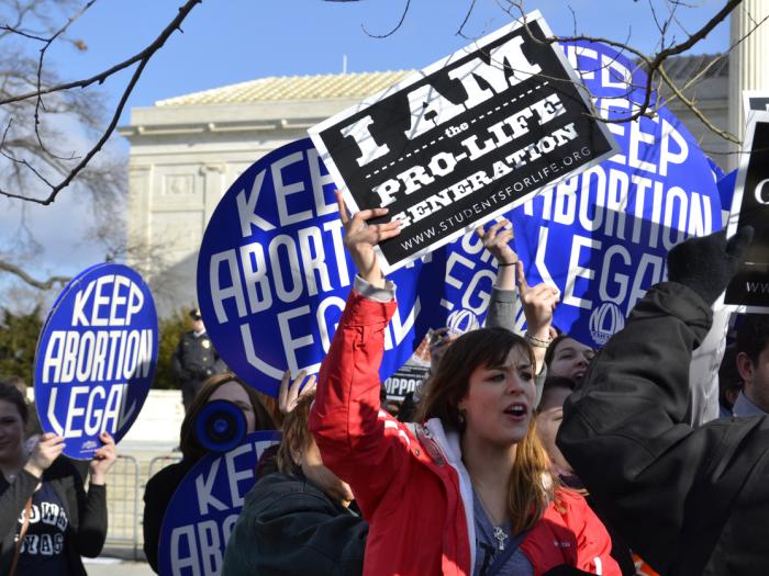 Protestors at the US Supreme Court