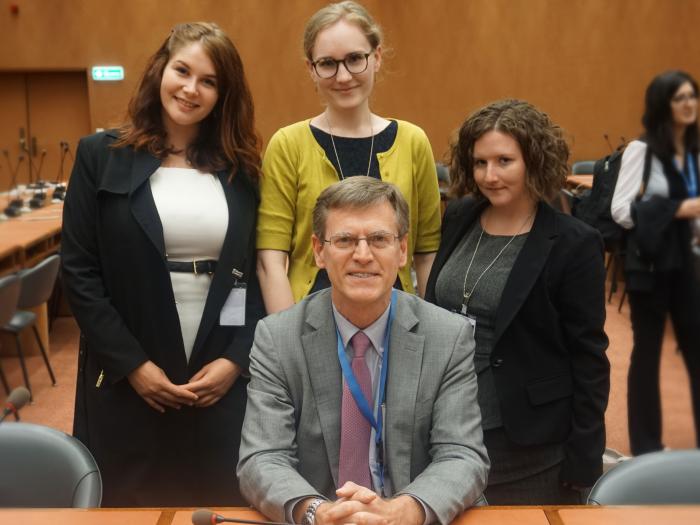 Fellows with Professor Sean Murphy at the International Law Commission.