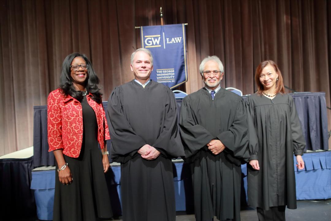 Dean Dayna Bowen Matthew, The Honorable Matthew Fader, Jimmie Reyna, and Florence Pan