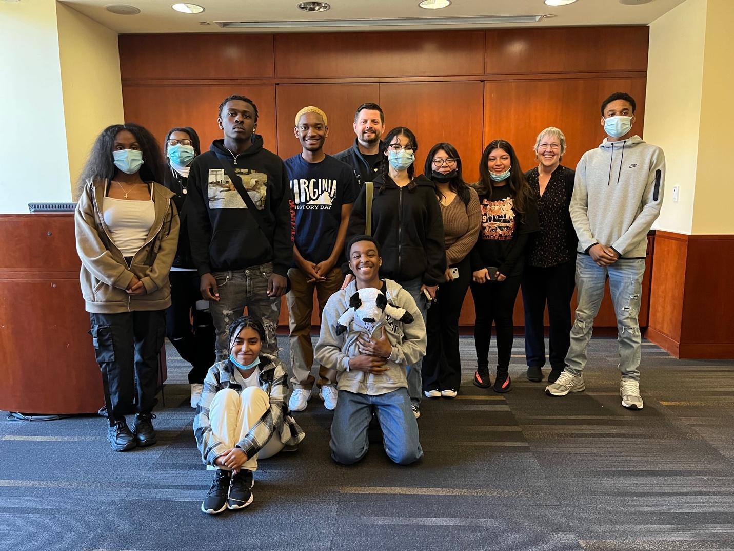 Coolidge High School students with Kathy Hessler