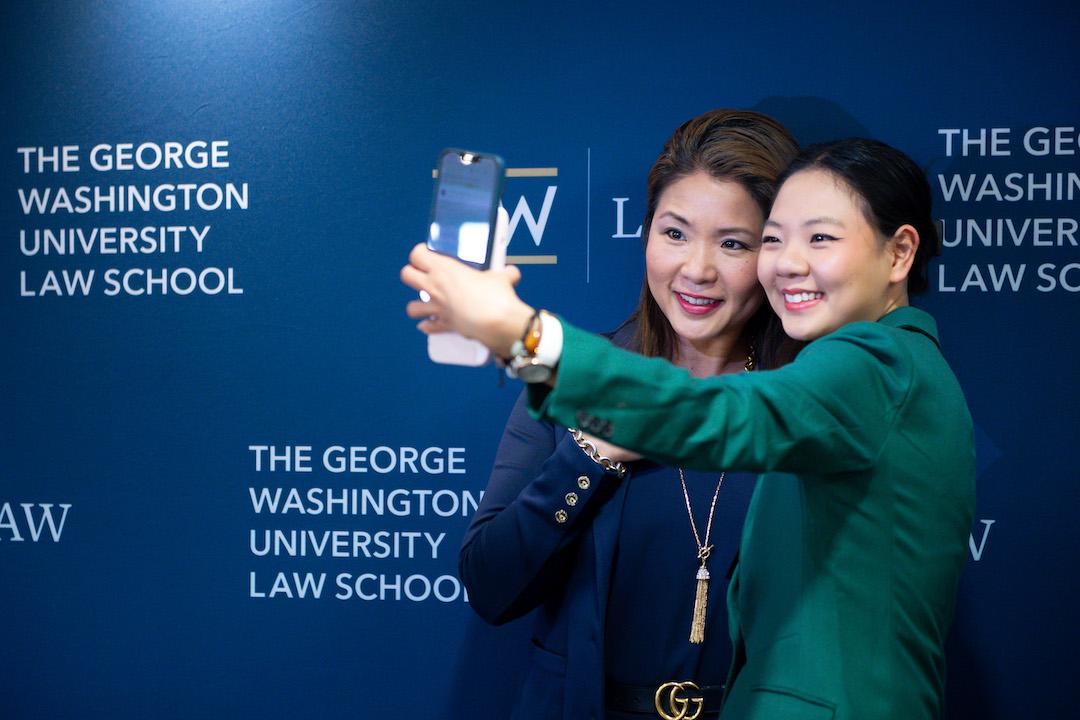 A woman and student taking a selfie