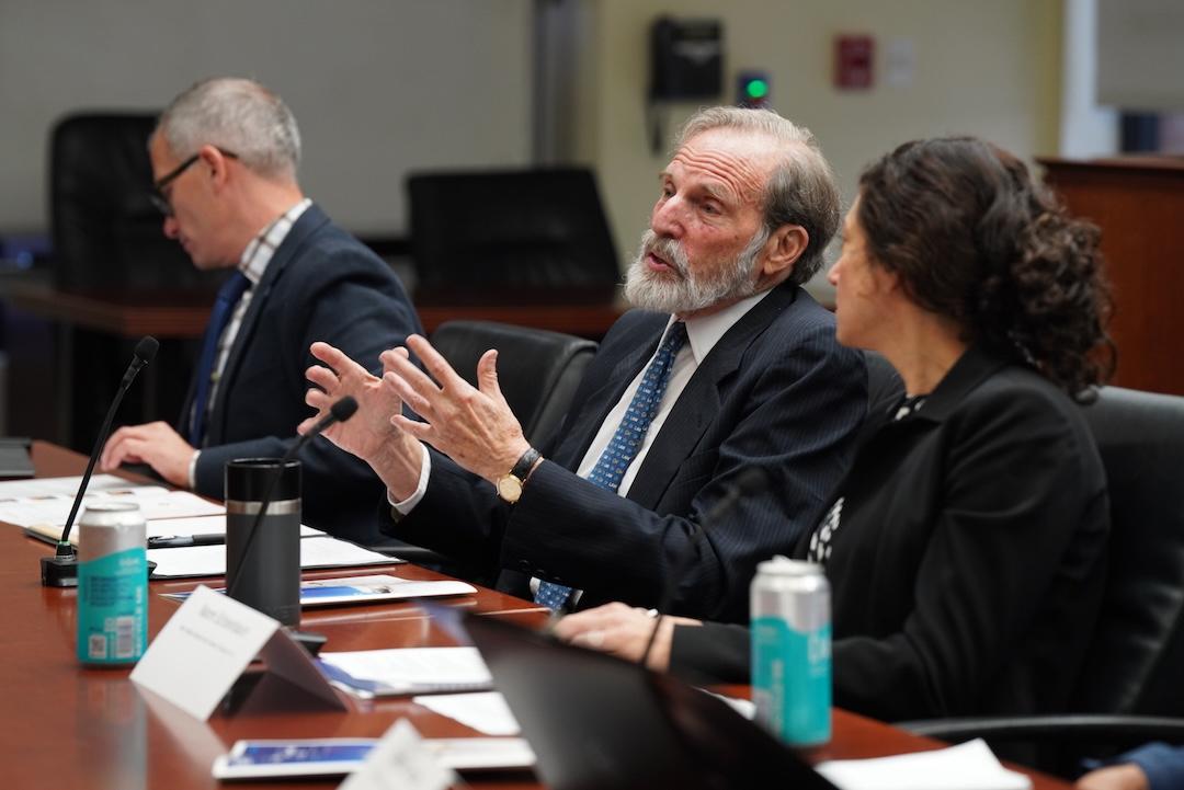 GW Law Professor Alan Morrison speaks at the US Supreme Court preview event. 